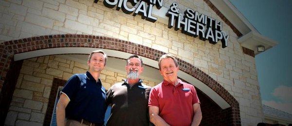 Ron Barkman PT, Vince Smith PT and Jonathan Stoddard PT. Owners at Barkman and Smith Physical Therapy