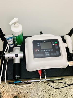 Electric Stim, Ultrasound and Hypervolt massage gun