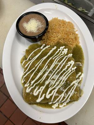 Chicken enchiladas