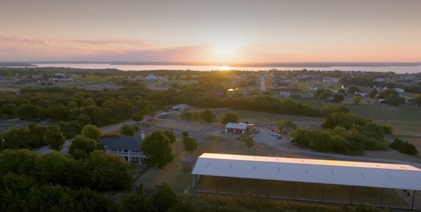 Overhead view of the equestrian center