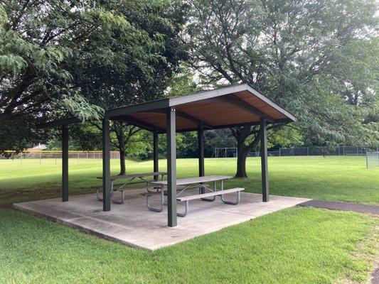 Small pavilion with picnic tables