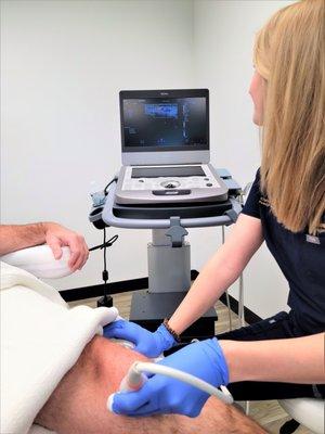 Diagnostic Ultrasound capabilities to be able to thoroughly examine and diagnose the condition of joints and soft tissue.