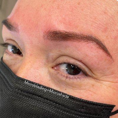 Recent Very natural Microblading and a bit of shading .