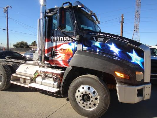 Wrap for Trinity Equipment Rentals New CAT truck