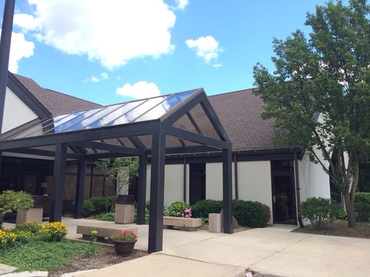 Front entrance of the library