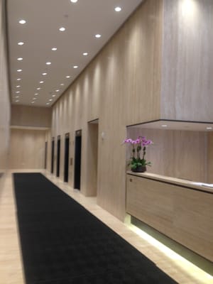 Navonna Travertine supplied by CCS Stone for this lobby at 1370 Broadway NYC