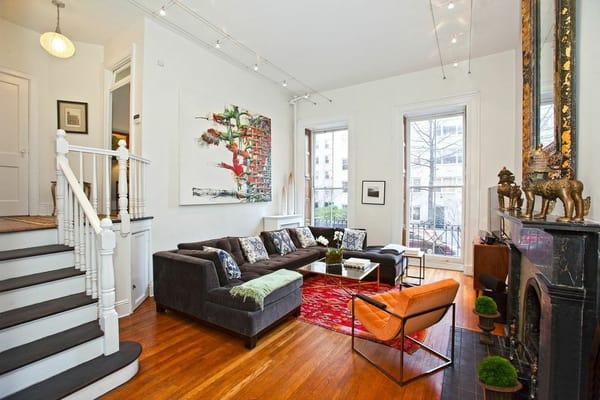 A gorgeous and colorful Greenwich Village living room