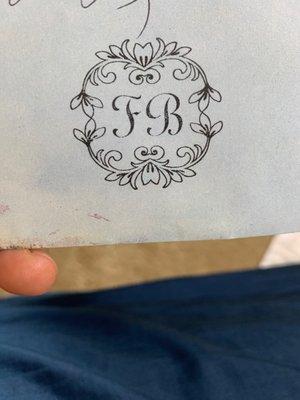 This is the stamp they made for me in an hour and a half.