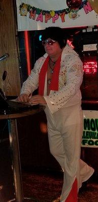 Owner Lonnie Casey as Elvis on Karaoke night.