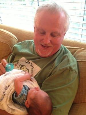 Holding my grandson Bowen Dean Haddock.