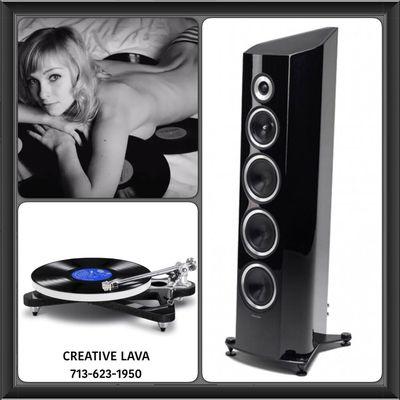 High end audio, amps, turntables and speakers.