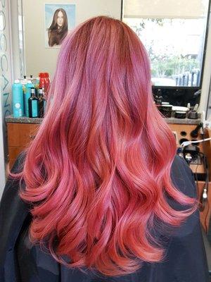 Hot pink ombre