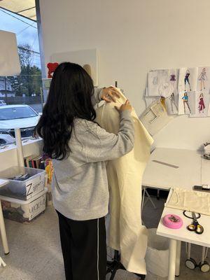 Draping: Lets drape your garment together. Turn your sketch into a garment and work hands on with professional instructors.