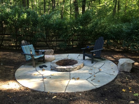 Our sunken firepit done!