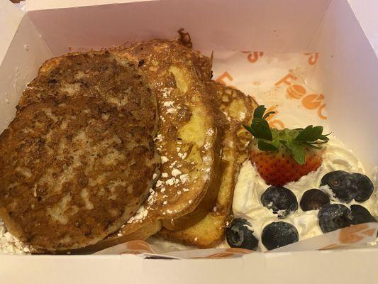 French toast with choice of meat