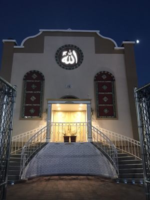 The Masjid at night.