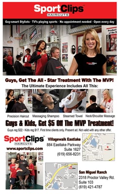 Print ad for Sport Clips.