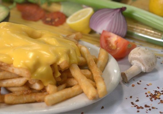 Cheese whiz fries