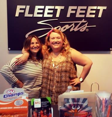 Two Meatballs Get Fit visit Fleet Feet!!!