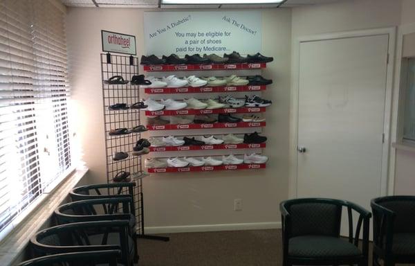 We have Diabetic Shoes available in-office.