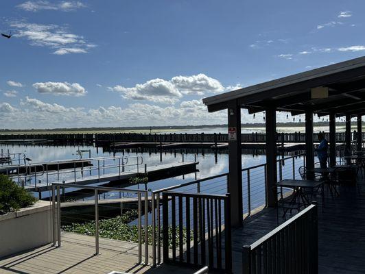 View of docks and water