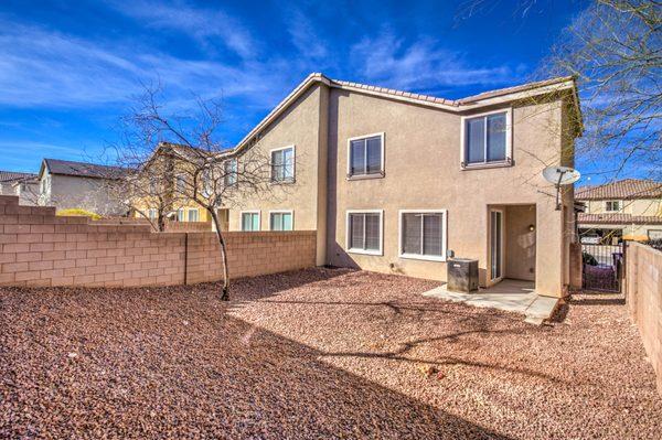 Large backyards are in selected units.