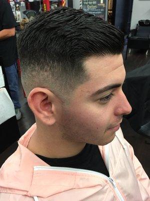 Razor skin fade on black hair white skin. Not an easy fade.