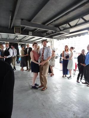 Edgar B. Herwick III and Mari Adams teaching Swing Dance for Boston Lindy Hop on a Dixieland Jazz Cruise.