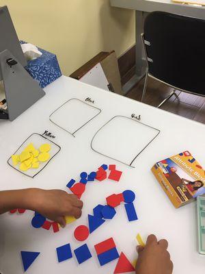 Active Vision Therapy for a child with learning difficulties. Visual organization is crucial for math skills.