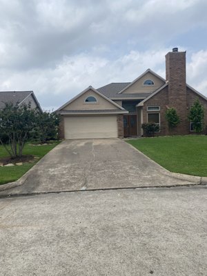 Pressure Washing the driveway