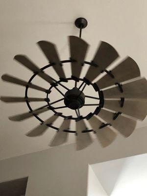 We are equipped to do ceiling fans on ceilings up to 20 foot tall