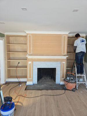 Living room built in preparation.