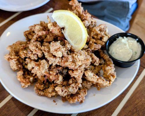 Fresh fried clam strips