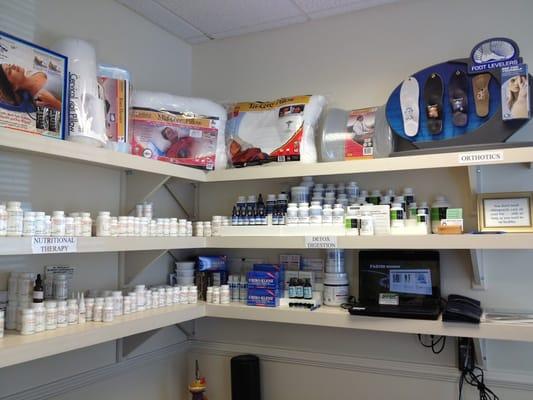 Full line of Supplements for Nutritional Therapy.