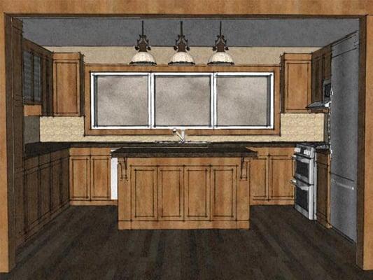 3-D software allows us to customize your kitchen design to your tastes and desires.