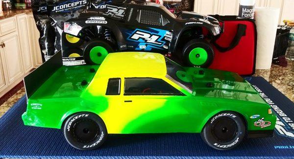 Dirt Oval Traxxas Slash 2wd (car) Traxxas Slash Ultimate short course truck (black truck) purchased and parts sourced from High Fly