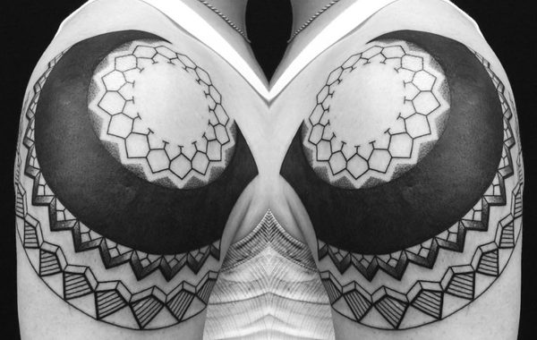 Geometric Polynesian Inspired Tattoo