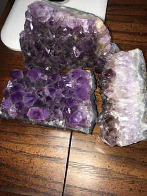 Amethyst geode cuts from 30 years ago. Have been a prize all of these years.