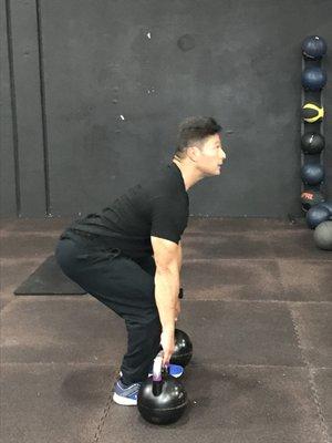 Corrective exercise kettlebell dead lift