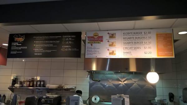 Deli and Grill menu