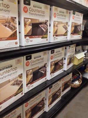 Countertop refinishing kits.