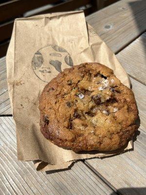 Brown butter toffee chocolate chip cookie