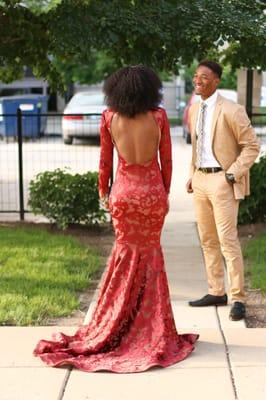 Custom designed prom dress by Javonica Sapp of Javonica-Chicago