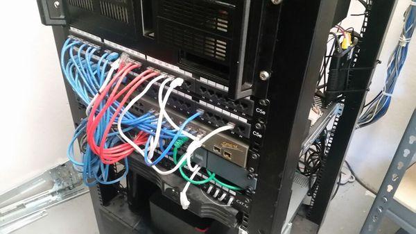 Network Server with phone and data cables.