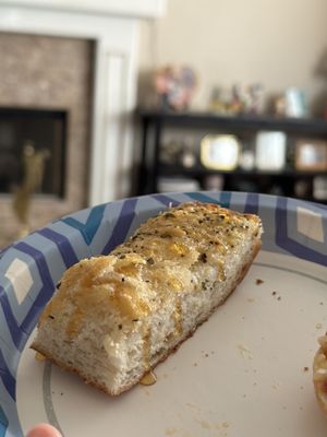 Garlic Toast (found across the sushi on an end cap) added honey :) IG: @ammysalamii