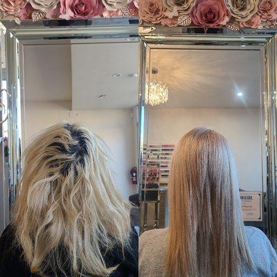 bleach touch up/ cut
before/after