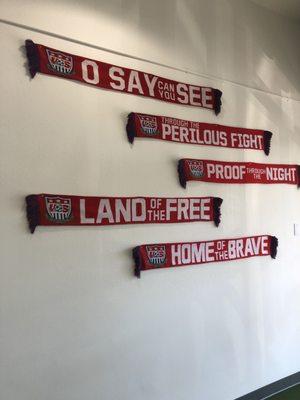 We do like soccer around here :) Maybe no Physical Therapy office should exist without a soccer scarf ... or a 12th man Flag? :)