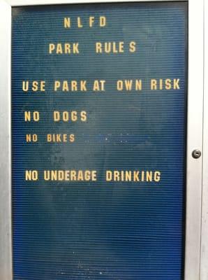 Nlfd park rules