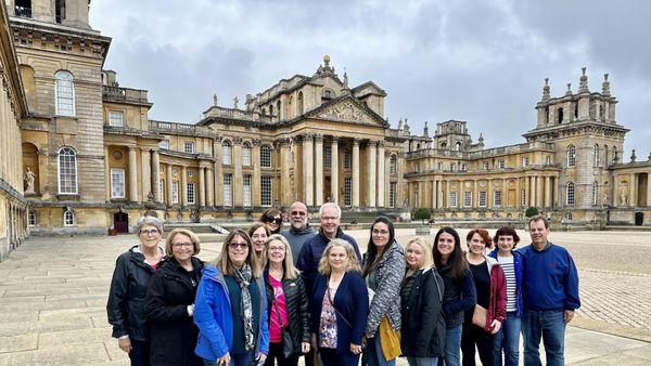 The Blenheim Palace is a country house in Woodstock, Oxfordshire, England. Looks like a castle!