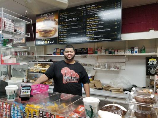 Francisco is the proprietor of this Deli now. He always greets me and other customers warmly and with a smile. His focus is fresh food fast!